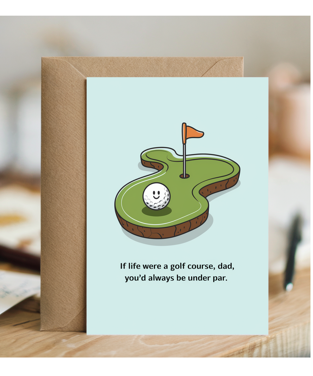 Birthday Card for dad golf Always Under Par funny cards fathers day