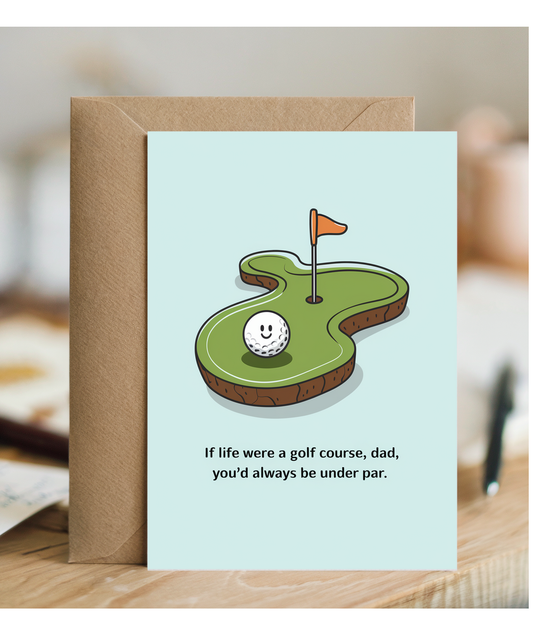 Birthday Card for dad golf Always Under Par funny cards fathers day