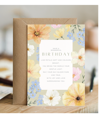 happy birthday floral may you bloom