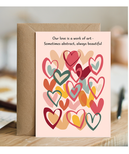 Anniversary card for husband Wife Our Love is a Work of Art