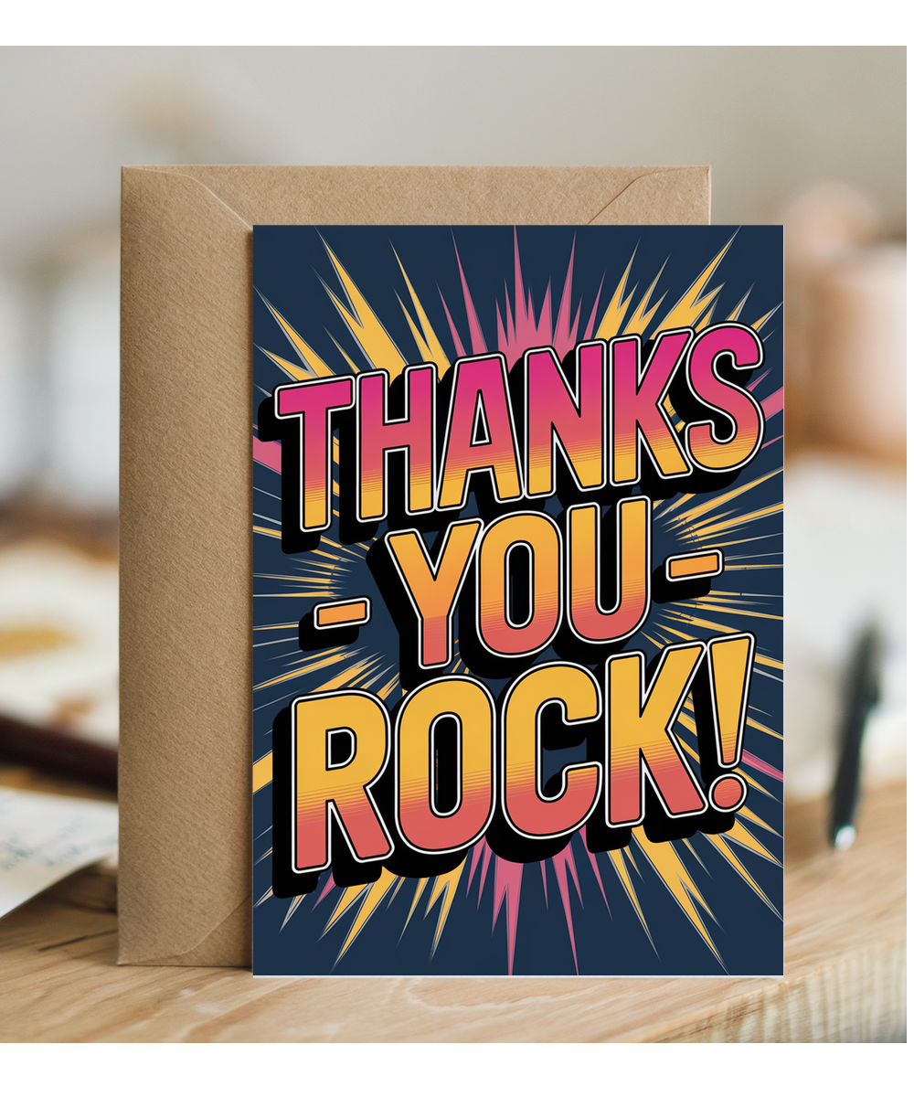 Thank you card You Rock