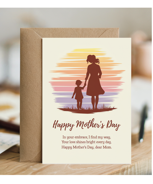 Mothers Day Card Best mum ever Traditional poem