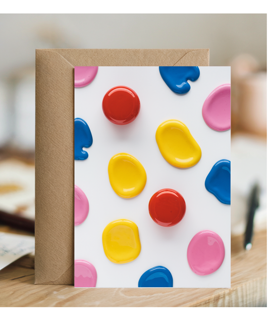Pop of Color with Painted Dots