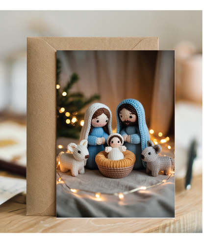 Knitted christmas nativity