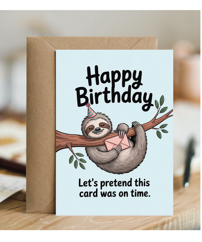 Happy Birthday Let's pretend this card was on time