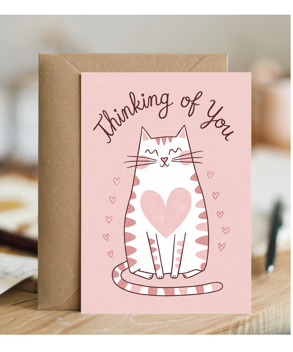 Thinking of You - Cat with a Heart