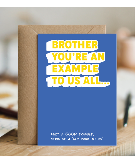 Brother you are an example to us all