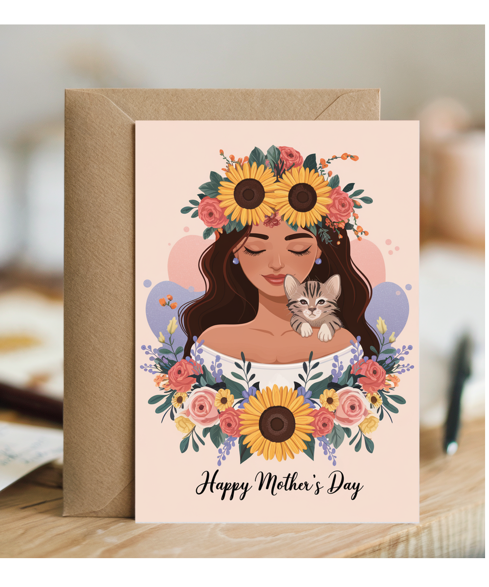Happy Mothers Day with Kitten