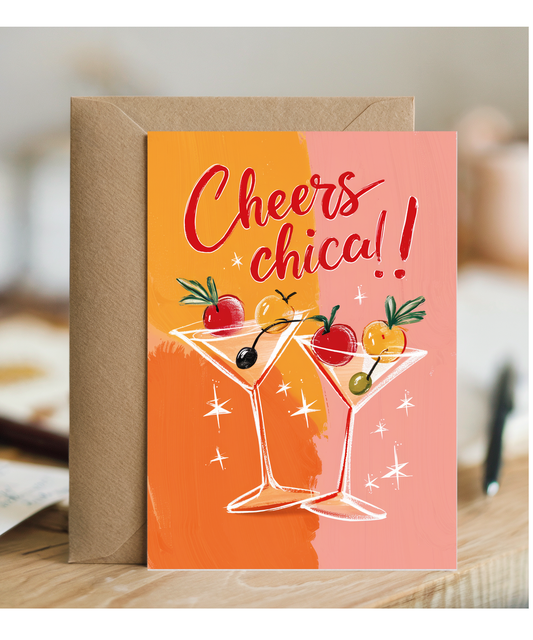 Cheers Chica Birthday Card Celebration for Her