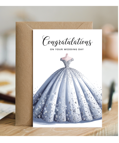 sparkle wedding gown congrats on your wedding day
