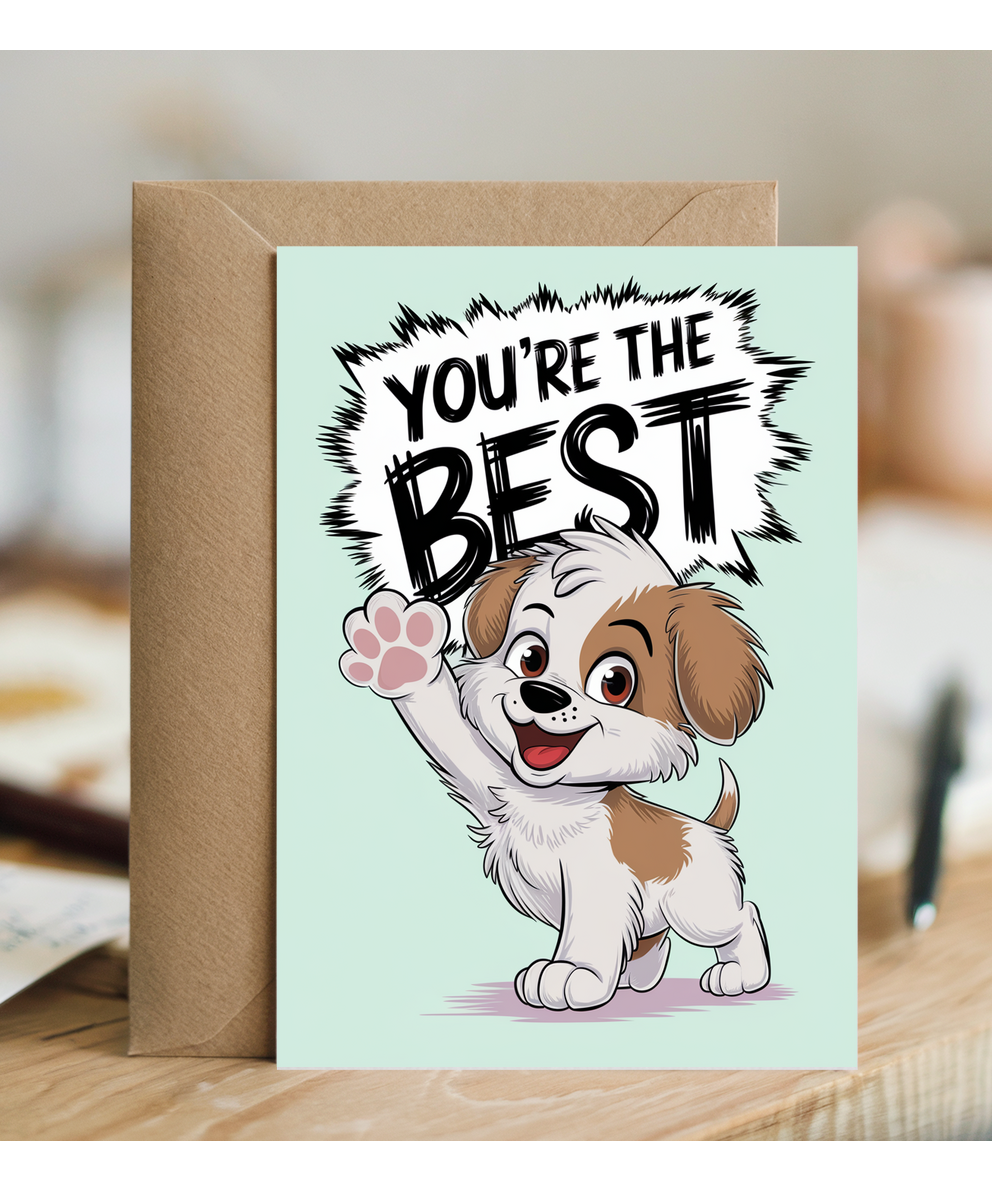 You're the Best - Puppy Giving a High Five