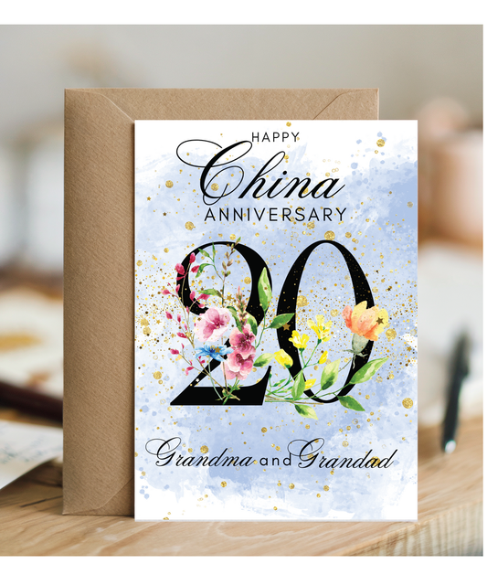 A5 China anniversary Grandma and grandad
