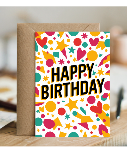 Vibrant Confetti on a White Background