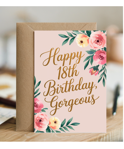 Happy 18th Birthday Card Gorgeous