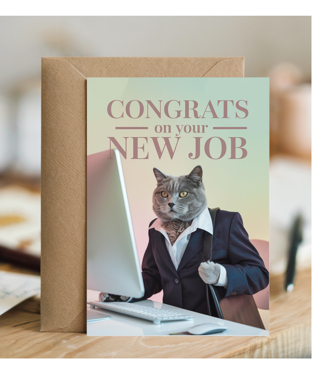 New Job with Cat with a Briefcase