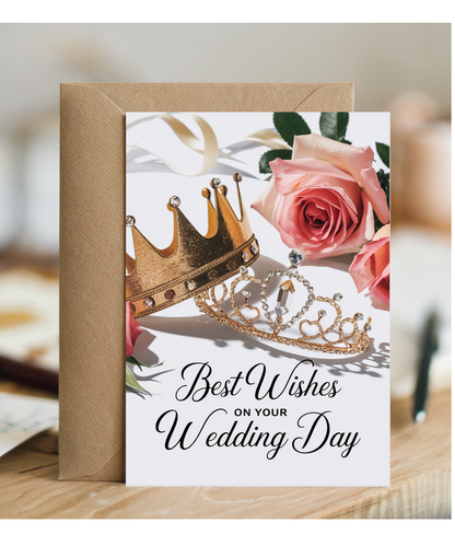 crown and tiara best wishes on your wedding day