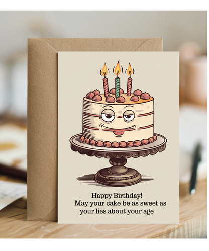 Happy Birthday! May Your Cake Be as Sweet as Your Lies About Your Age