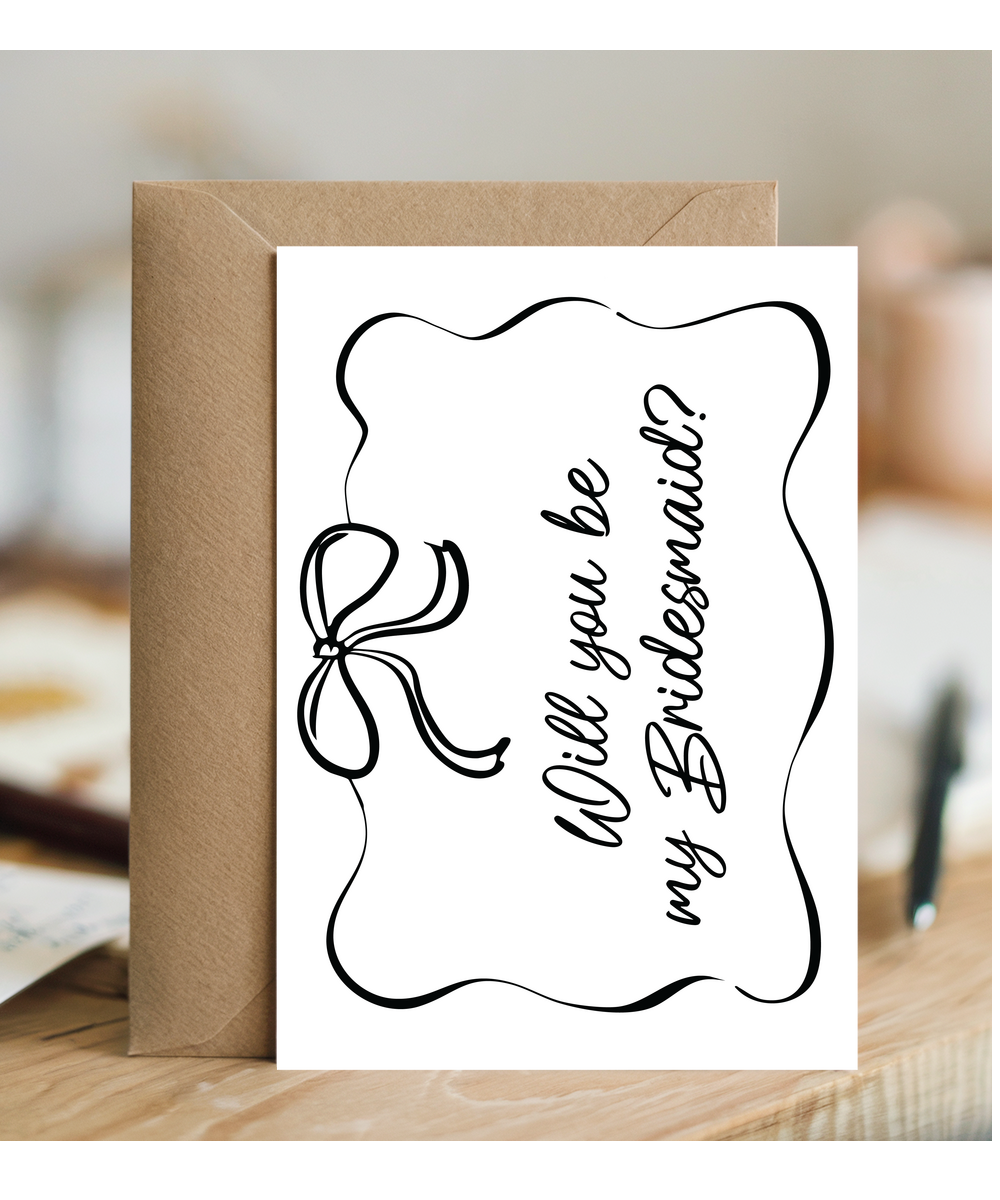 Bow will you be my bridesmaid