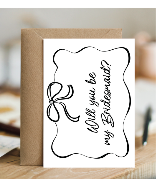Bow will you be my bridesmaid