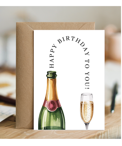 Champagne happy birthday to you