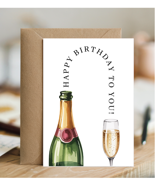 Champagne happy birthday to you