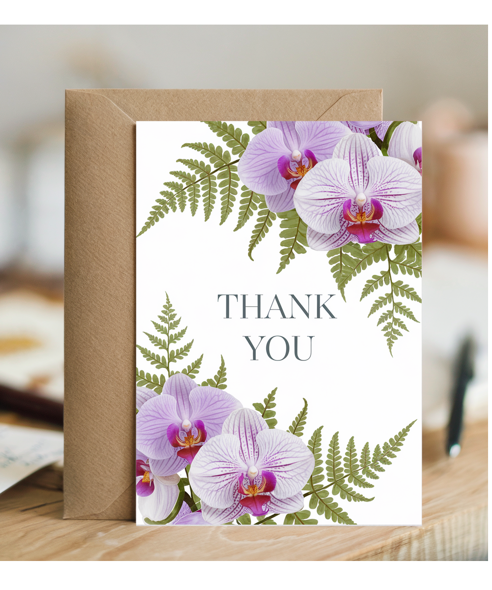 Thank You - Orchid and Fern Design
