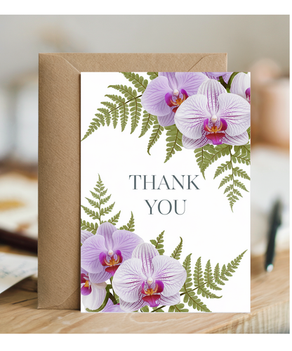 Thank You - Orchid and Fern Design