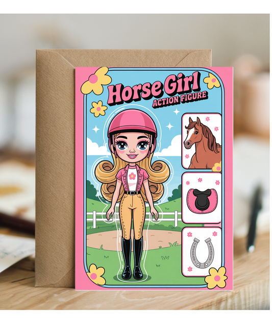 horse girl action figure card
