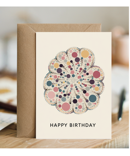 Happy Birthday Card for her Kusama style