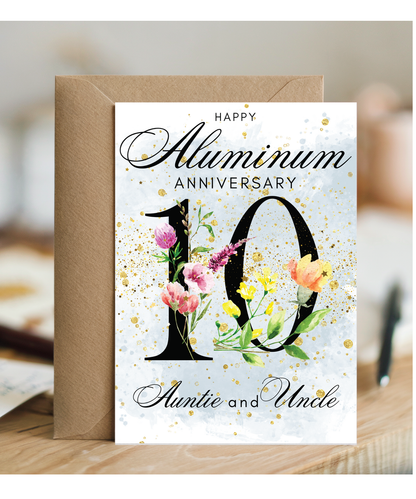 A5 Aluminum anniversary auntie and uncle