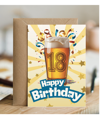 Happy 18th birthday beer celebration