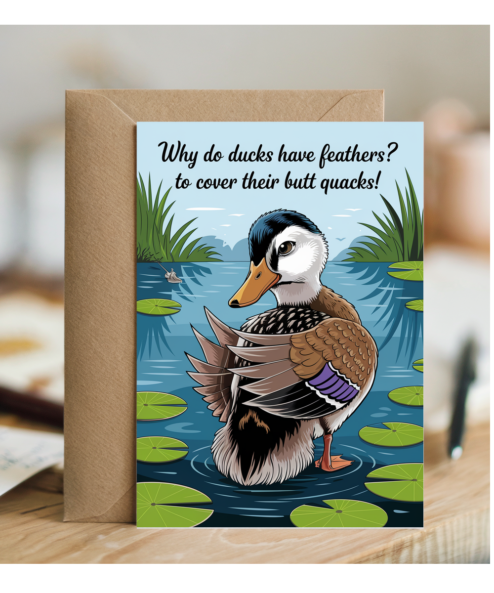 Why do ducks have feathers? To cover their butt quacks!