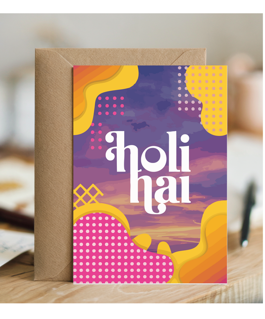 Holi Hai block colour