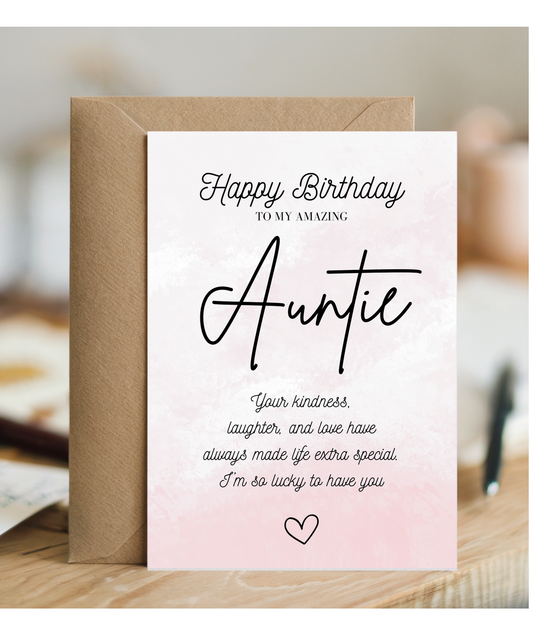 Gold Happy Birthday Auntie