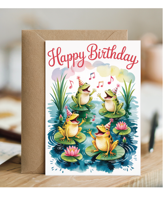 frogs singing happy birthday