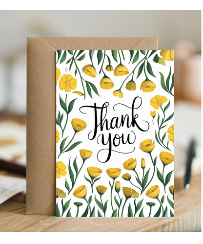 Thank You - Pretty Buttercup Flowers