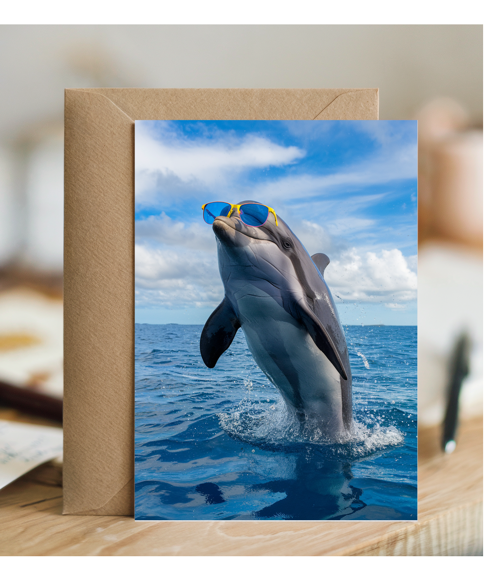 Dolphin with Blue-Tinted Glasses