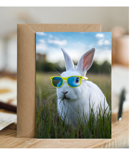 Rabbit with Neon Glasses