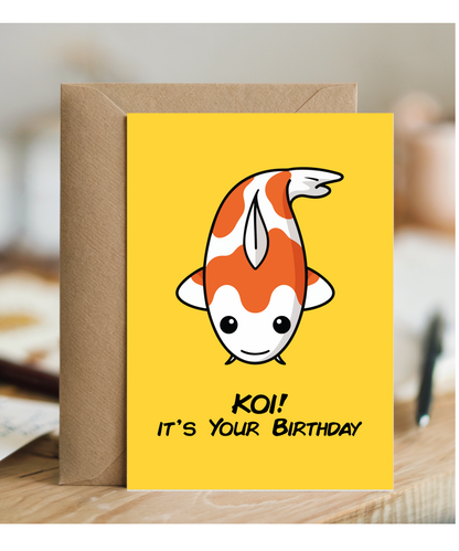 Happy Birthday Card for Fish Lover Koi Its Your Birthday