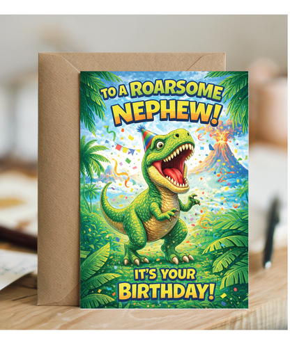To a roarsome nephew, it's your birthday