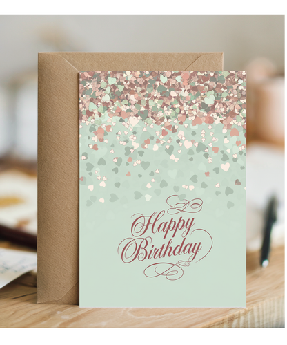 Happy Birthday Card confetti illustration