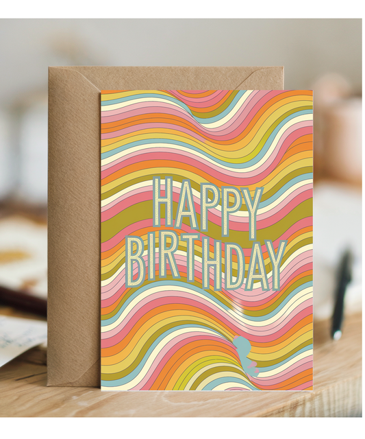 Wavy Line Art with Bright Colors