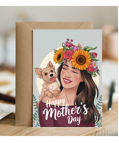 Happy Mothers Day with Puppy
