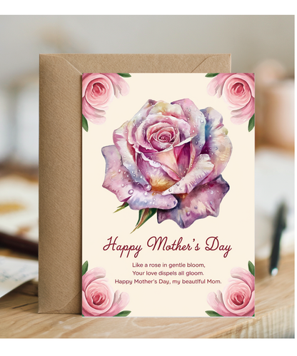 Mothers Day Card beautiful mum Happy Traditional poem