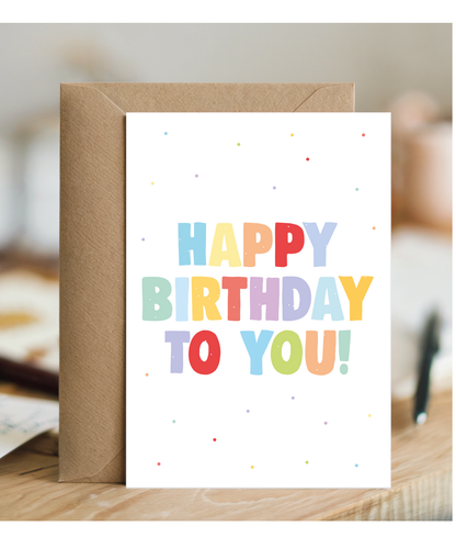 Happy Birthday to You with Cake Sprinkles