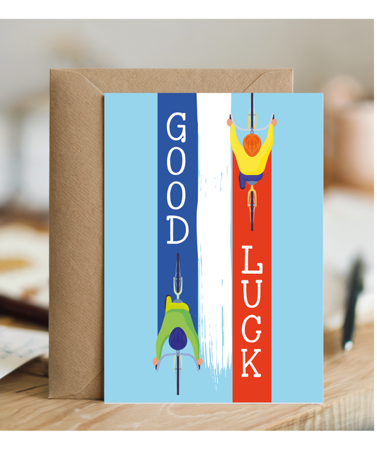 Good Luck Card for Cycling Race Sports Challenge in France