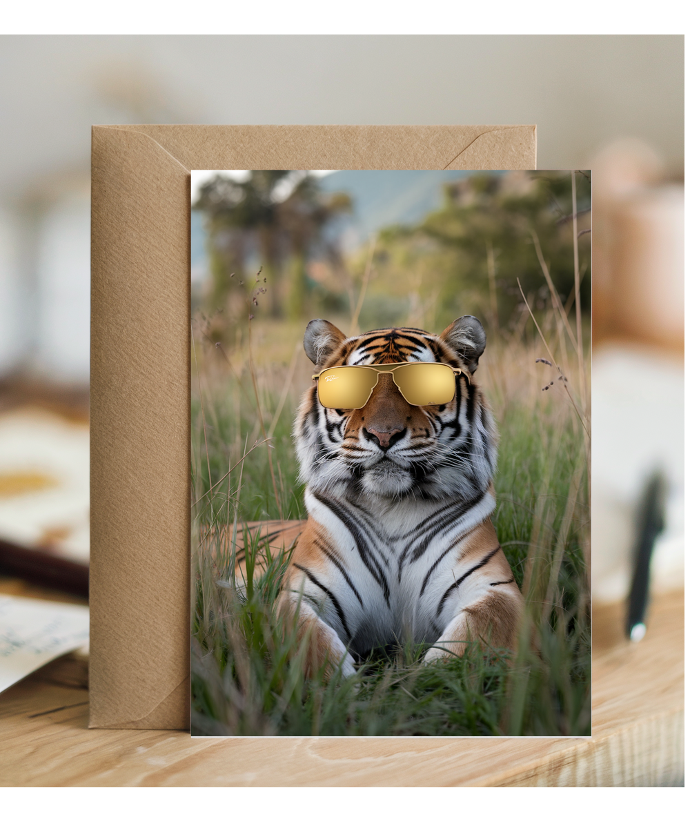 Tiger with Gold-Tinted Shades