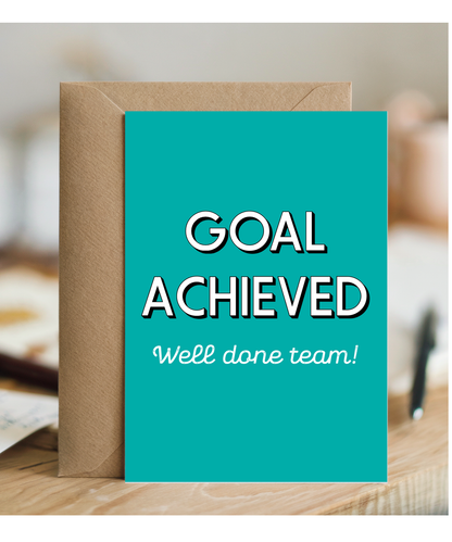 Teamwork Congratulations Card for the Workplace Goal Achieved Well Done Team