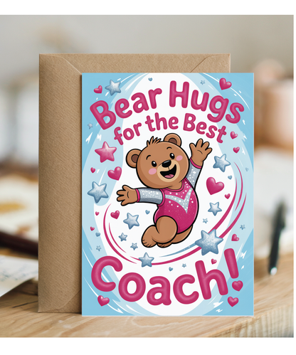 Nursery teacher bear hugs