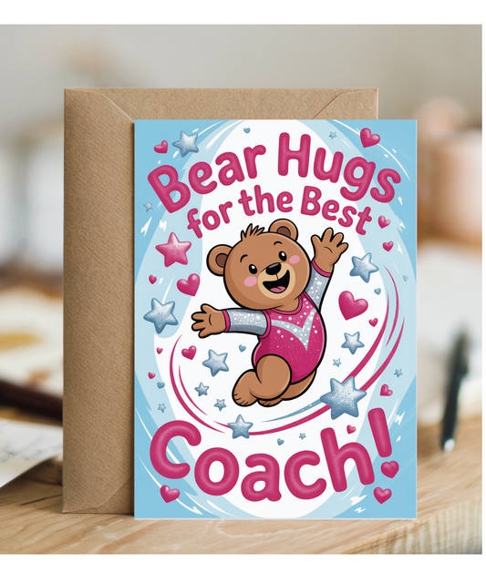 Nursery teacher bear hugs